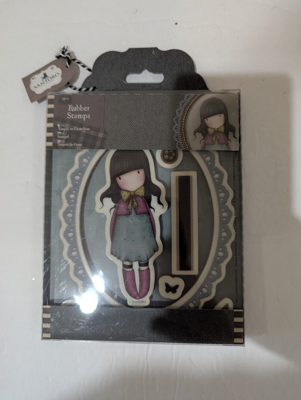 NEW Santoro  Rubber Stamp Set- Waiting 9 Pc